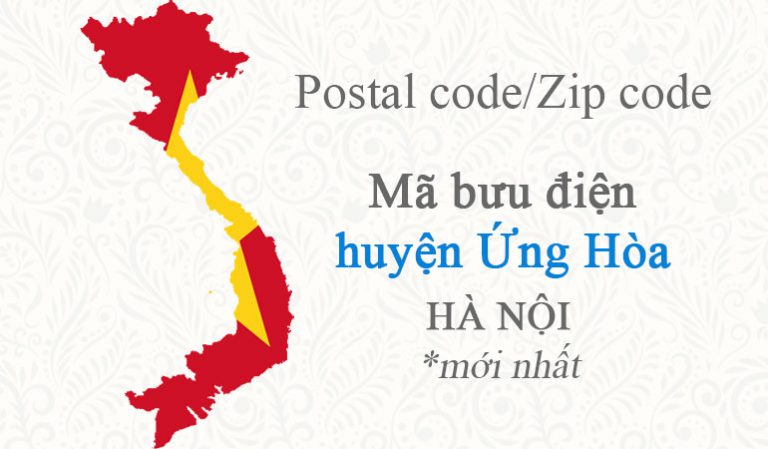 Mã bưu chính Postal code/Zip code của huyện ỨNG HÒA - HÀ NỘI